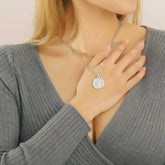 Silver Chain&Medallion Necklaces